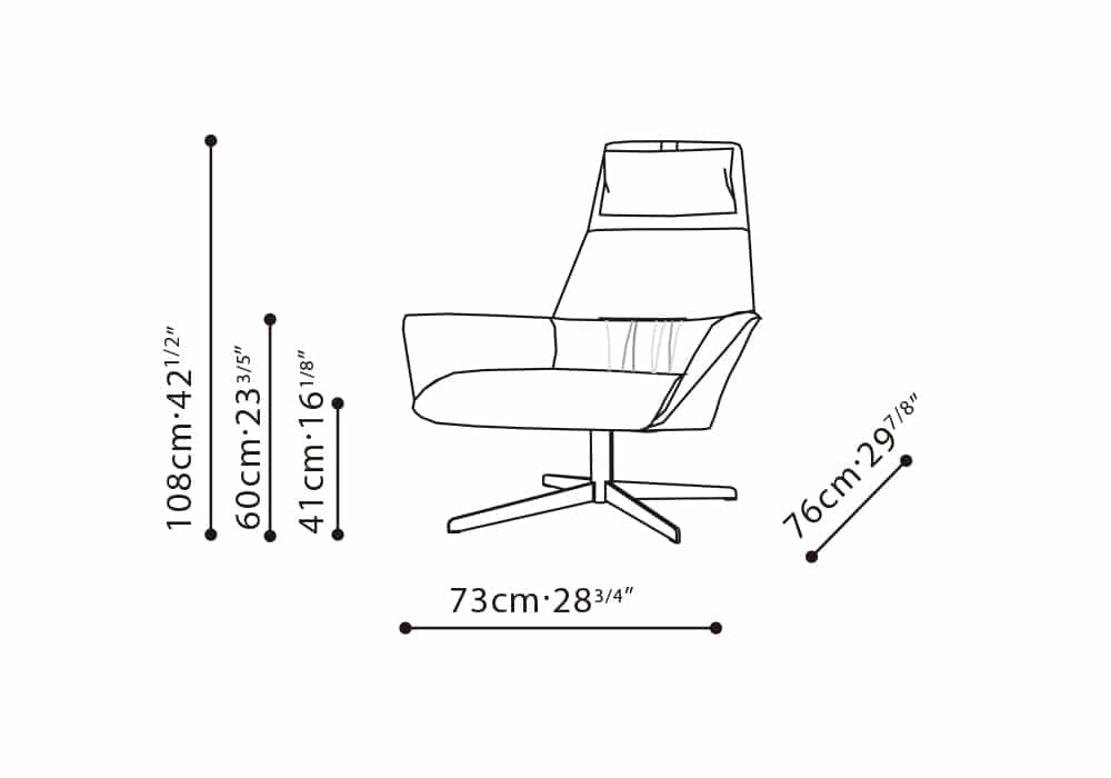 Qing Hi Back Lounge Chair (Swivel)