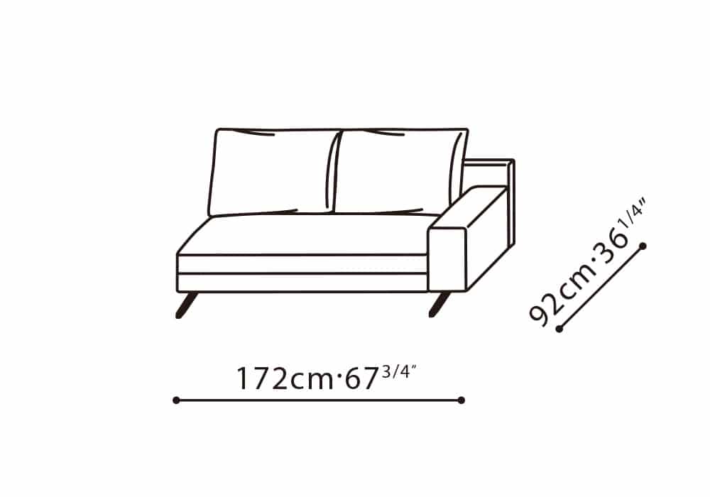 Wake RAF Sofa 68"