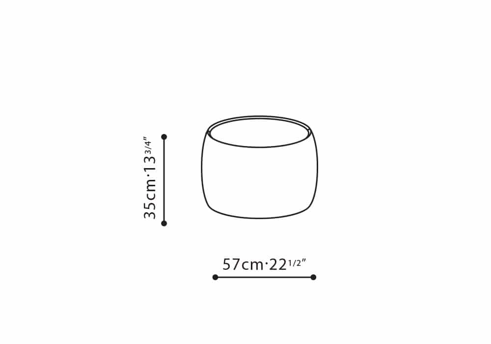 Drum Side Table w/ Storage