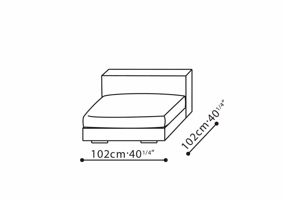 Casa-40 Armless Sofa