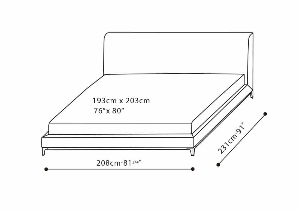 Crescent King Bed