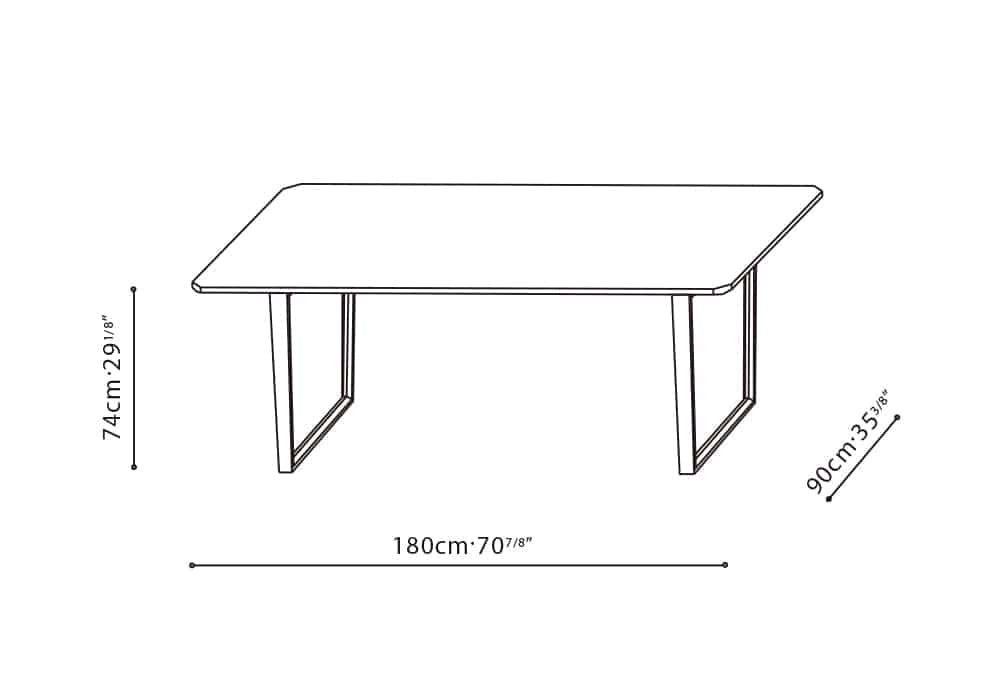 Verge Dining Table 70"