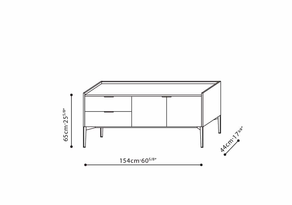 Matrix 60" Media Cabinet High