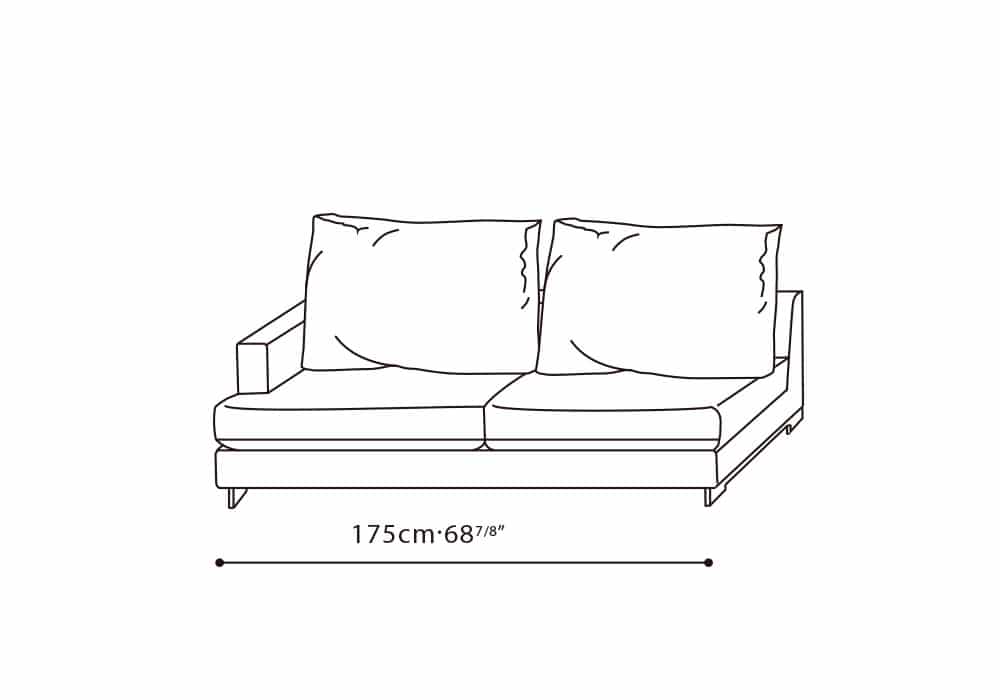 Easytime 69" LAF Sofa (38" Depth)