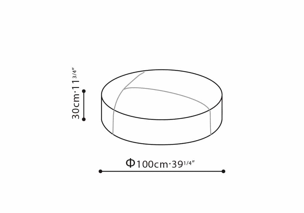 Puck Ottoman 39"