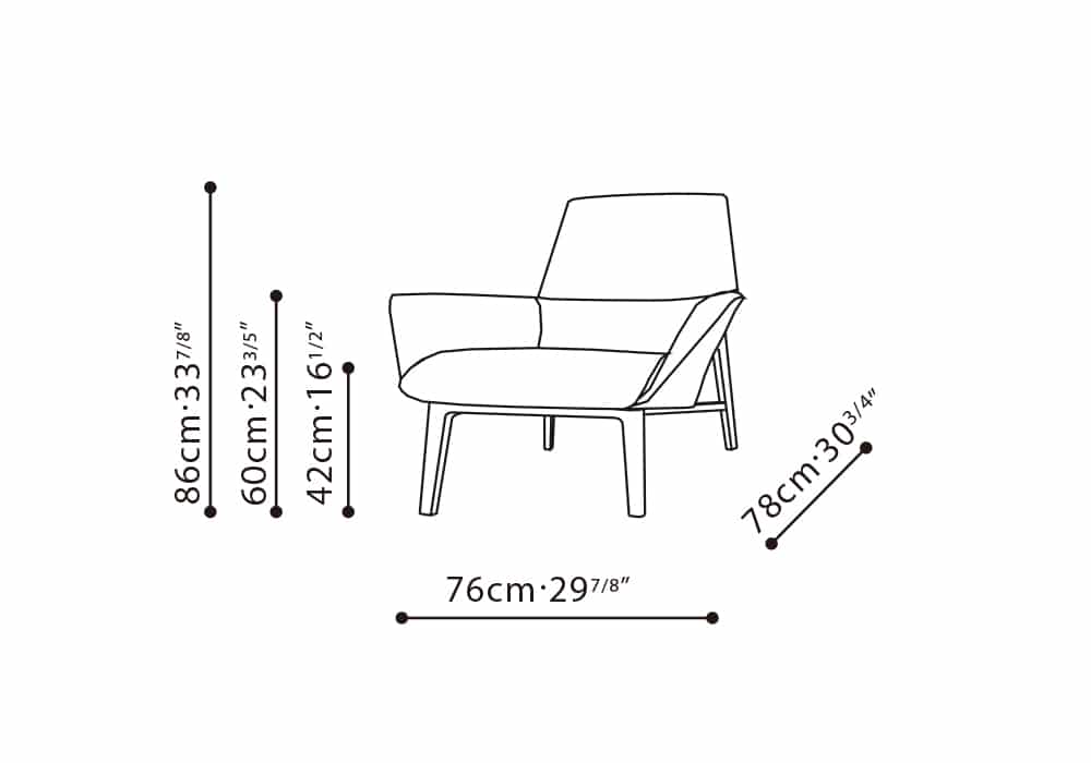 Qing Low Back Lounge Chair (Fixed)