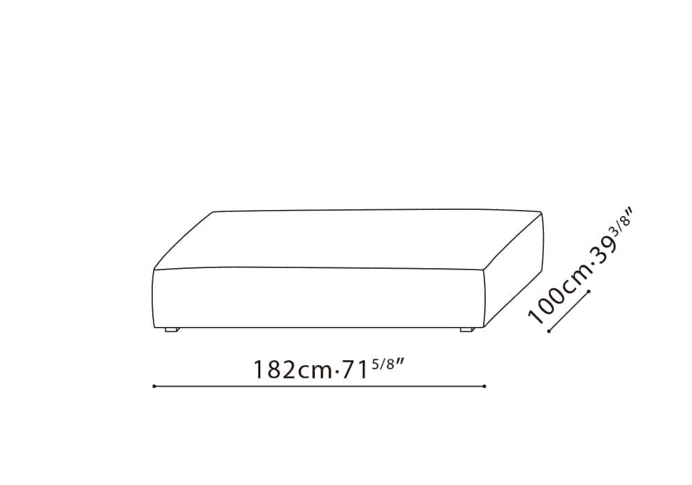 Rubix Ottoman 71"