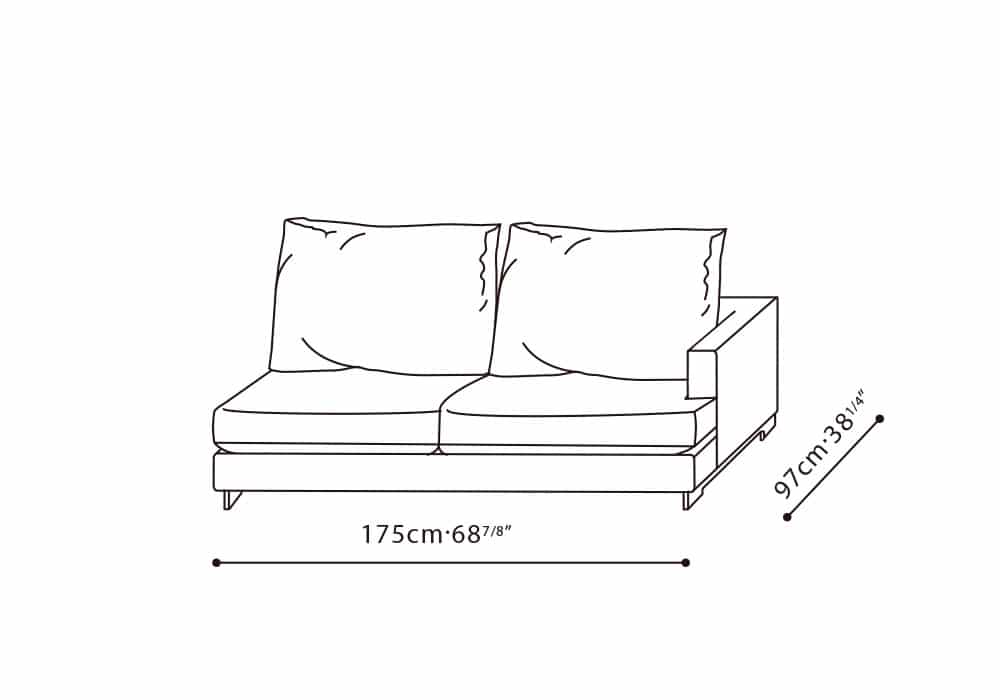 Easytime 69" RAF Sofa (38" Depth)