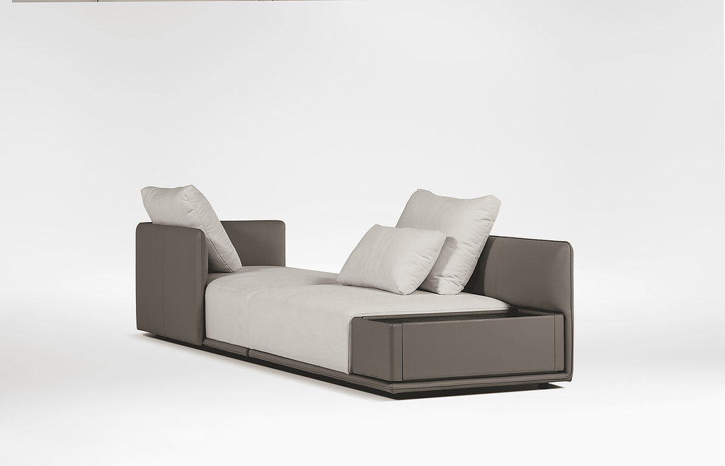 Elan-35 61" Armless Sofa w/ Table Component