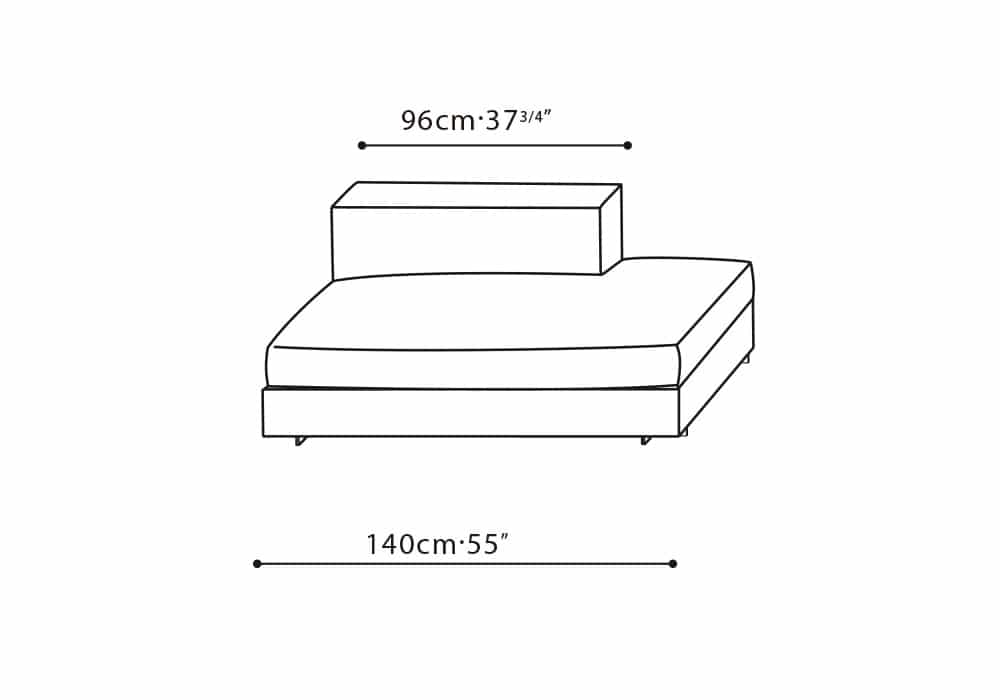 Clouds RAF Bumper Sofa 55"
