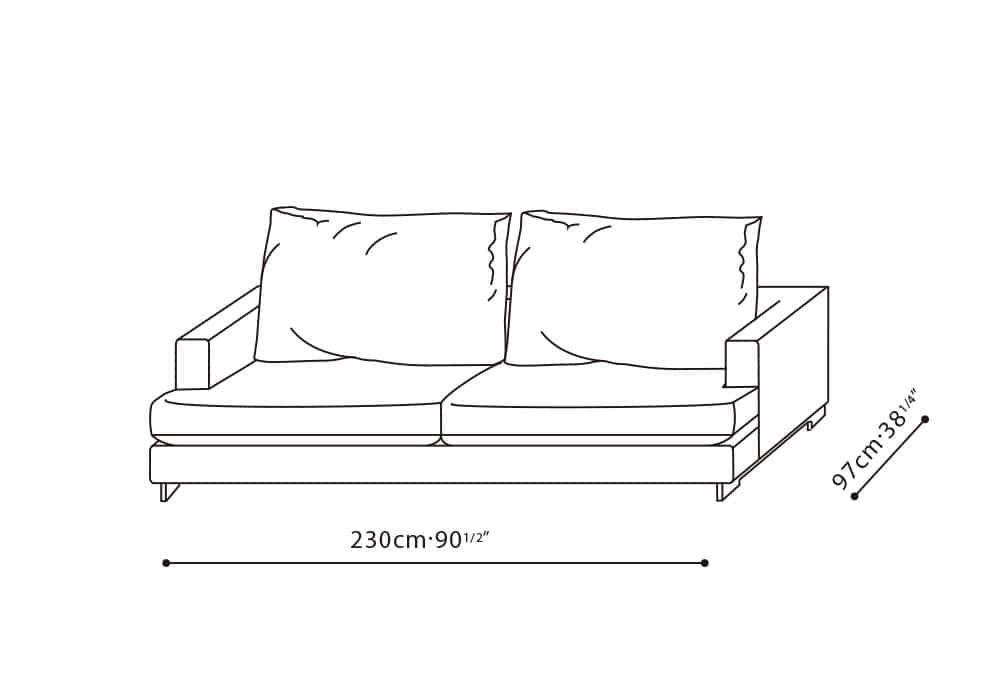 Easytime 90" Sofa (38" Depth)