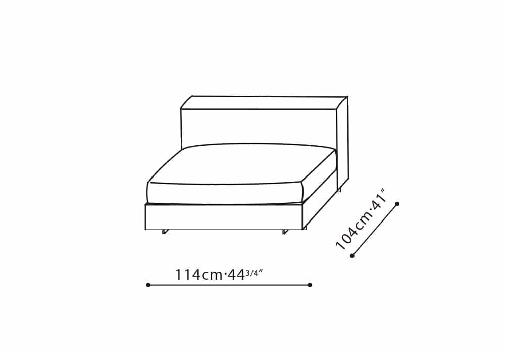 Clouds Armless Sofa 44"