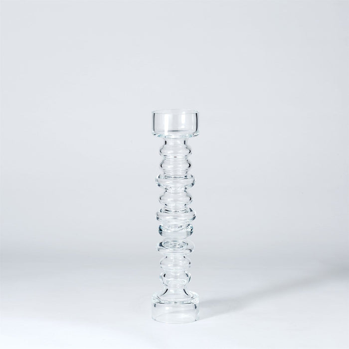 Glass Rococo Candleholder Vase